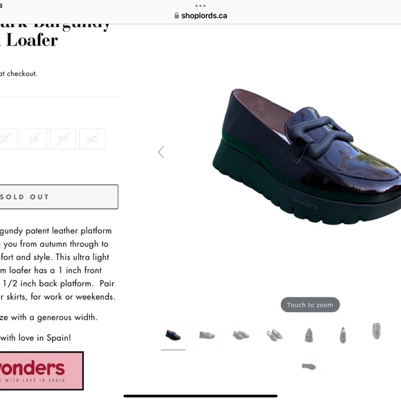 WONDERS loafer in Burgundy 40 NWT - Picture 4 of 11
